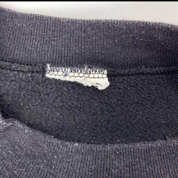 Vintage New York Jets Sweater Men Medium Black Fred Flintstone NFL Football 90s - Picture 9 of 9